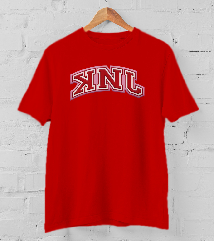 KNJ Merch Collegiate Garnet KNL Arched Text T-Shirt