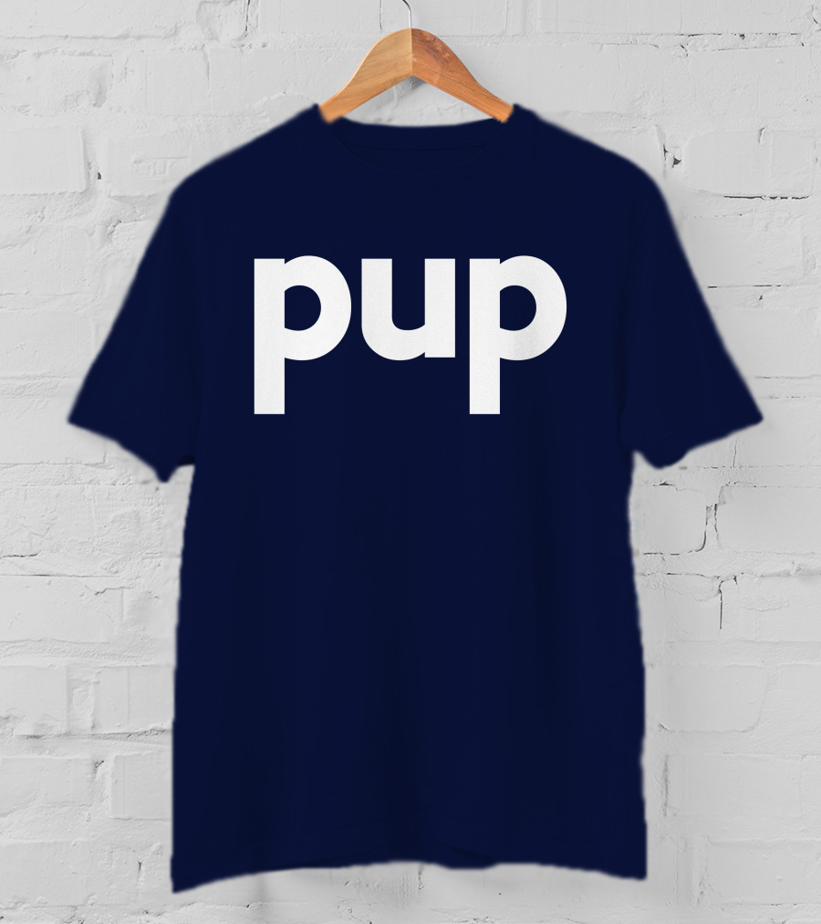 Gannondork Pup Bold Text Navy Background T-Shirt