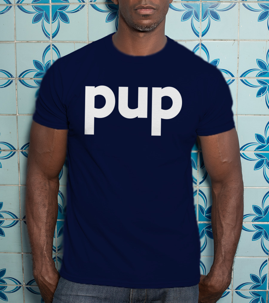 Gannondork Pup Bold Text Navy Background T-Shirt