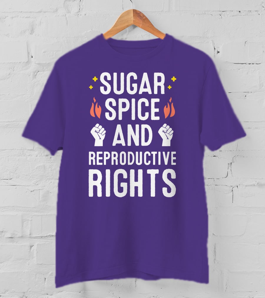 SirKatelyn Sugar Spice And Reproductive Rights Fist And Flame T-Shirt