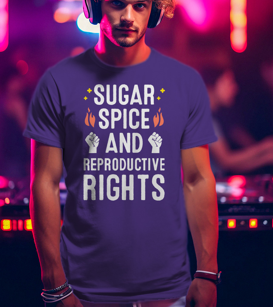 SirKatelyn Sugar Spice And Reproductive Rights Fist And Flame T-Shirt