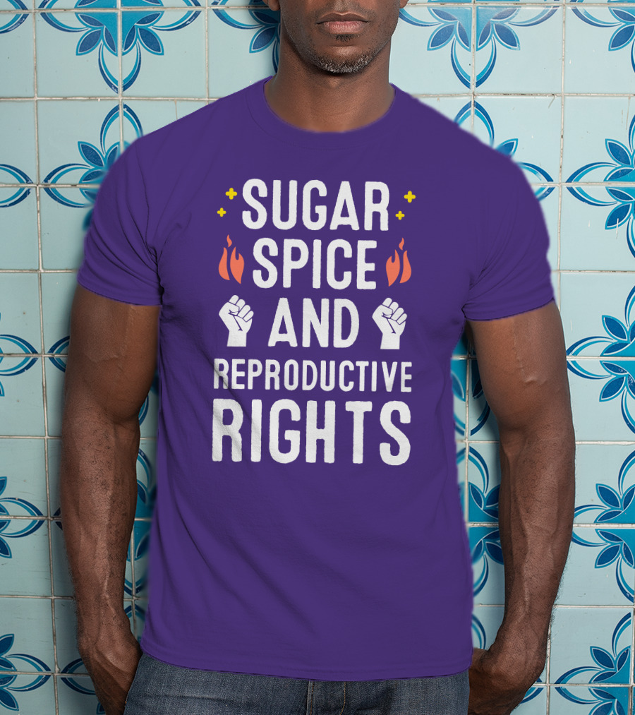 SirKatelyn Sugar Spice And Reproductive Rights Fist And Flame T-Shirt