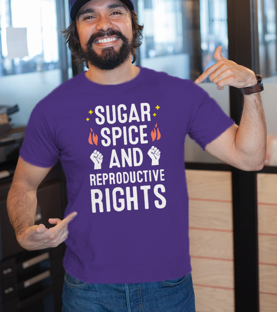 SirKatelyn Sugar Spice And Reproductive Rights Fist And Flame T-Shirt