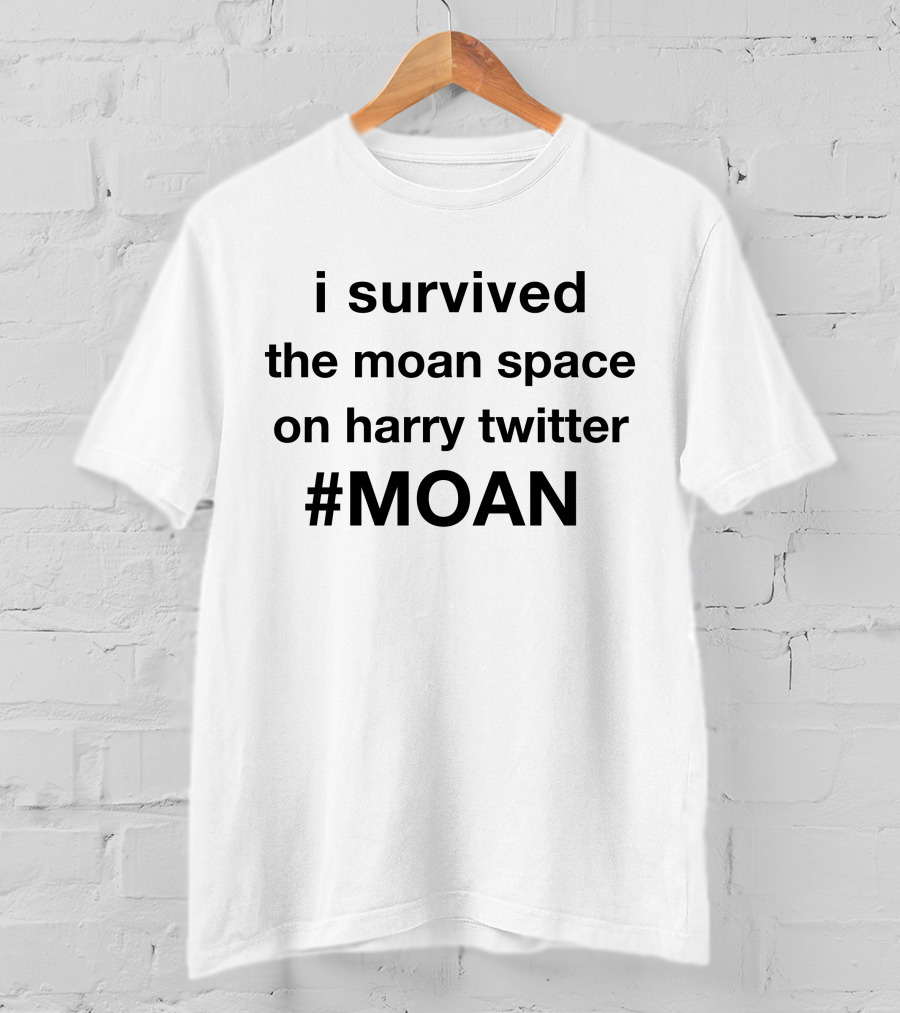 I Survived The Moan Space On Harry Twitter #MOAN T-Shirt
