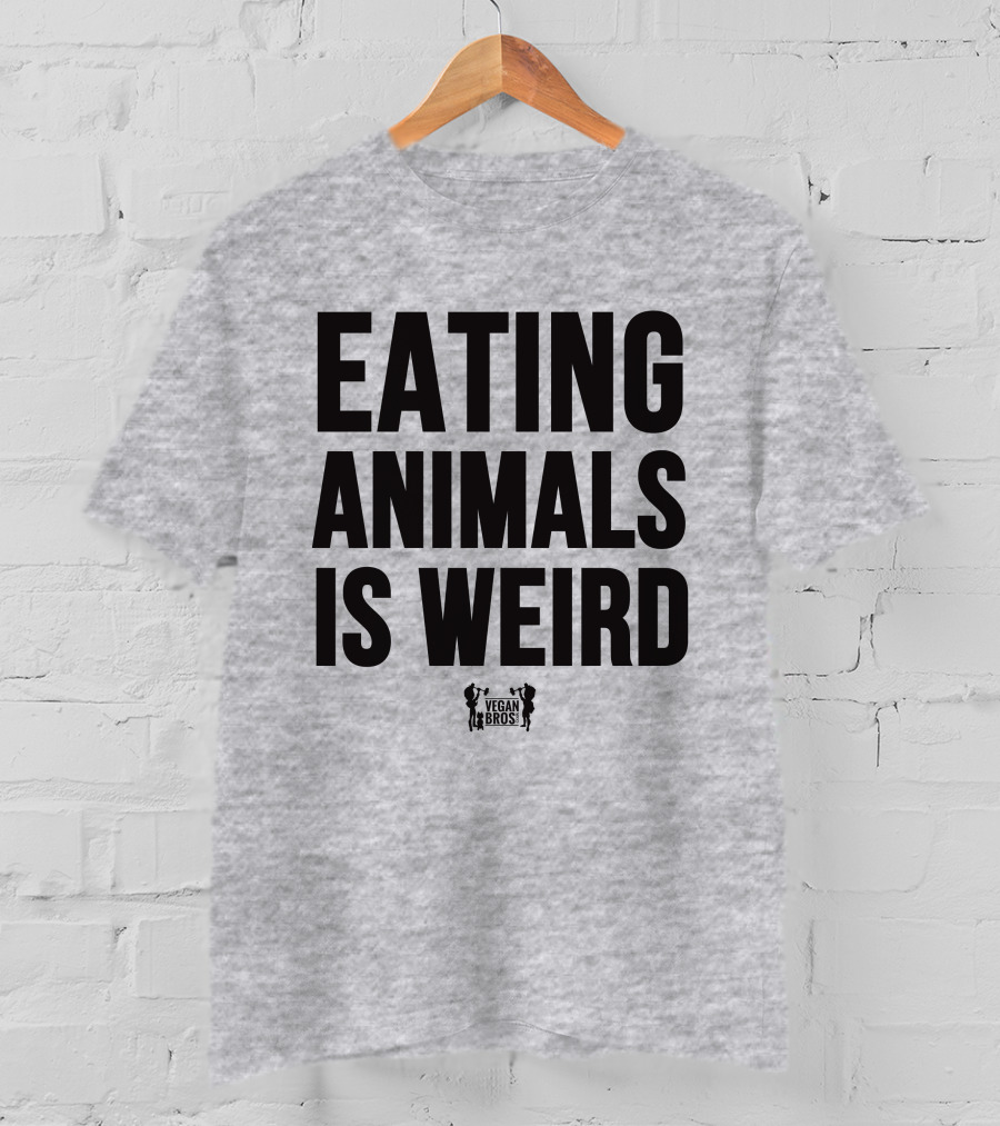 Eating Animals Is Weird Vegan Bros Veganuary John Oberg T-Shirt
