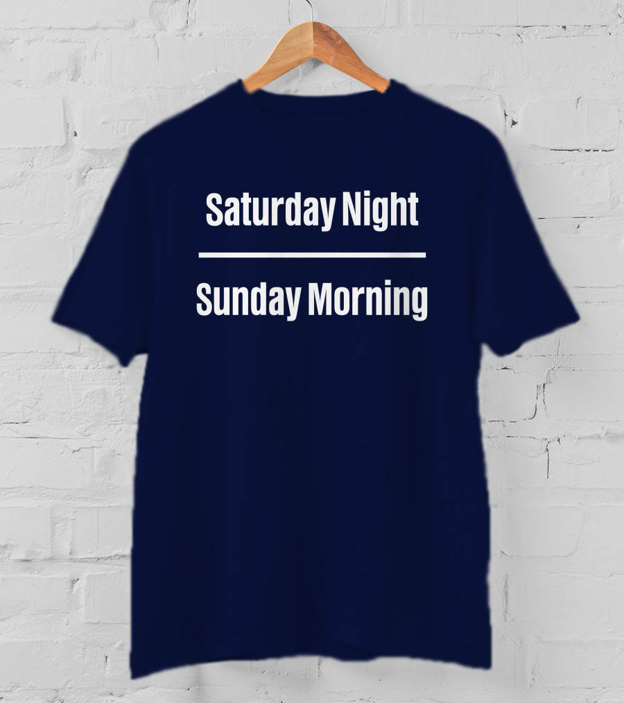 Saturday Night Sunday Morning Thin Line Back To The Island T-Shirt