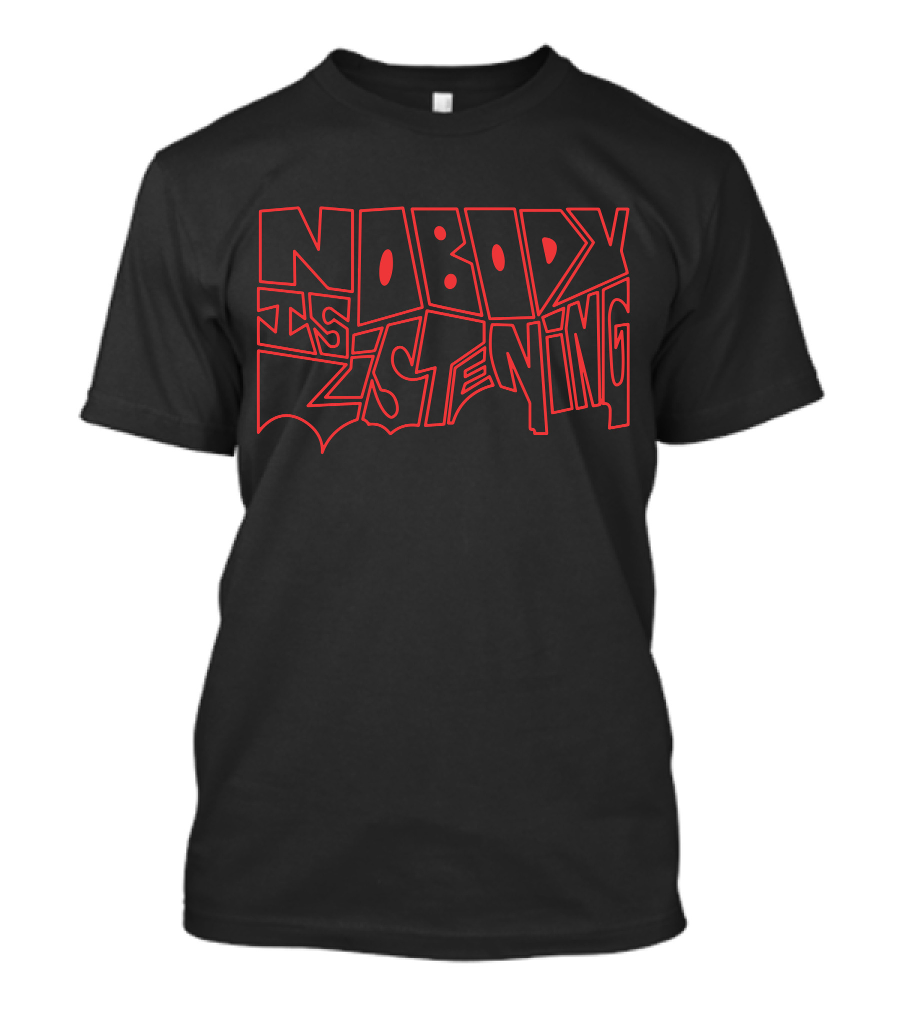 Guessimflyin Zayn Malik Nobody Is Listening Text T-Shirt
