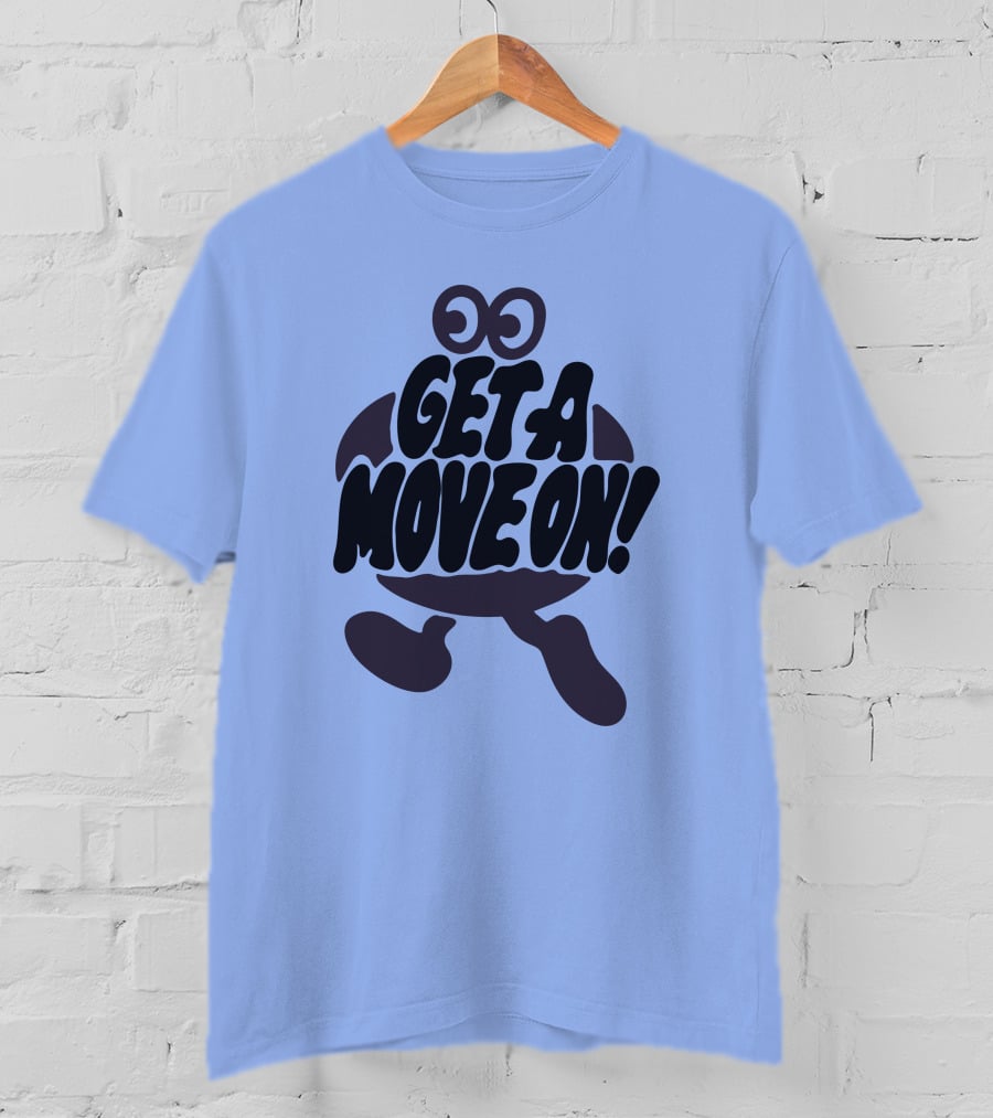 Jahdiary Get A Move On Playful Running Character T-Shirt