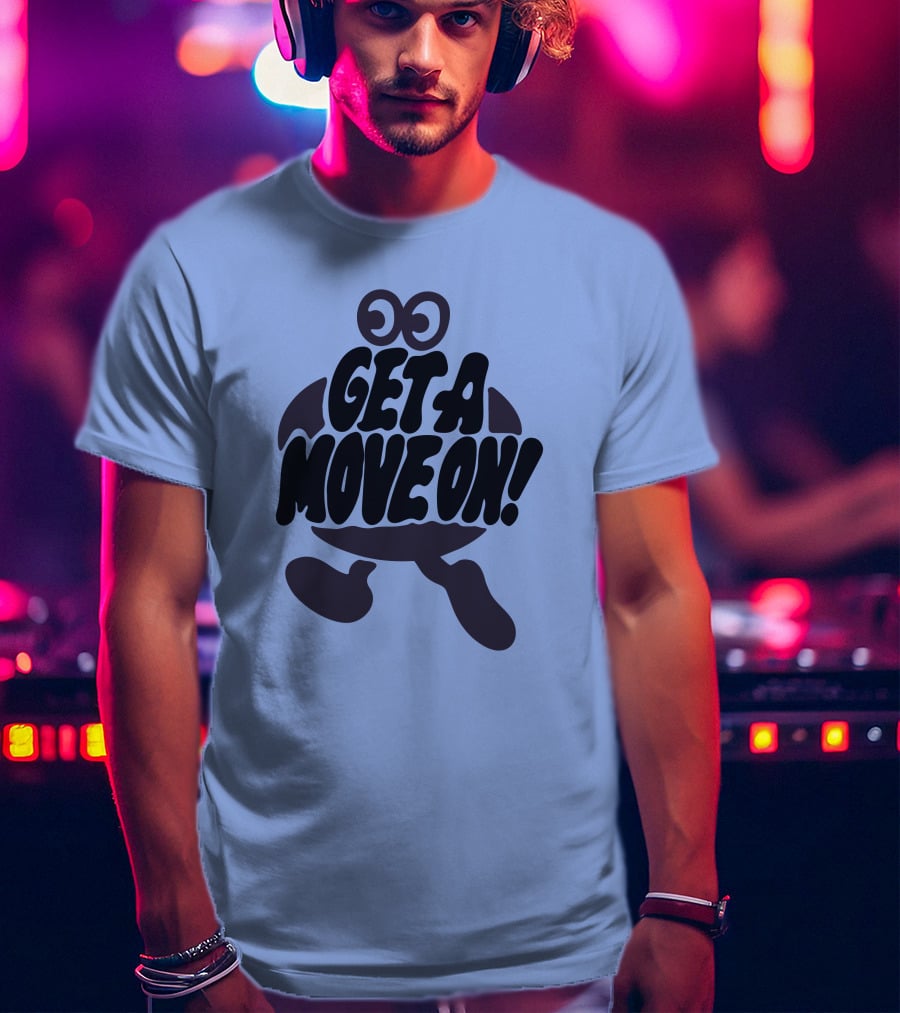 Jahdiary Get A Move On Playful Running Character T-Shirt