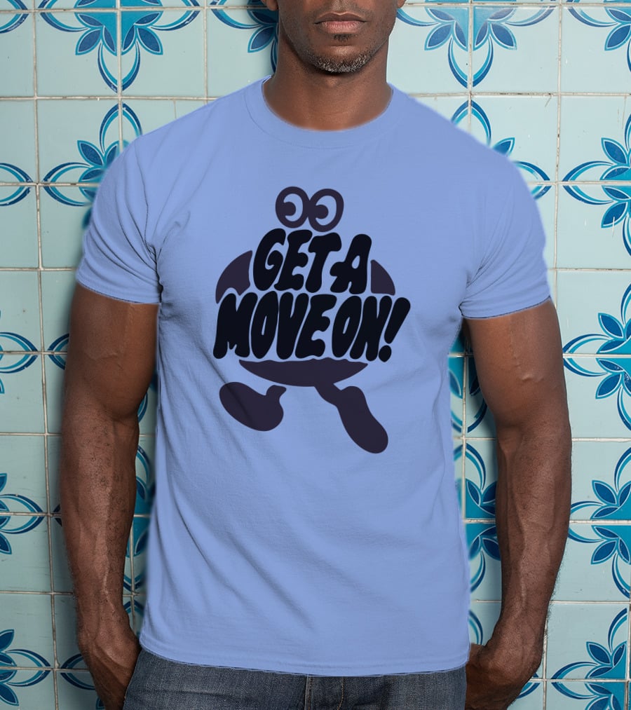 Jahdiary Get A Move On Playful Running Character T-Shirt