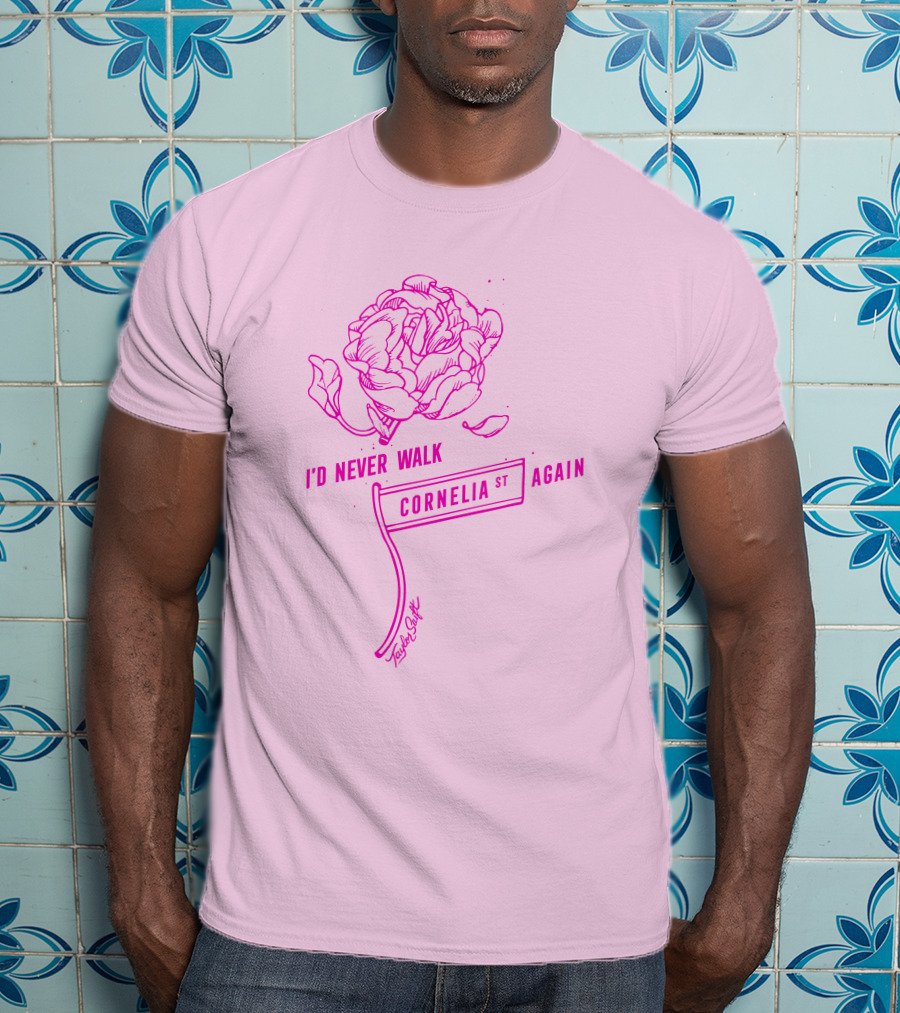 Taylor Swift Cornelia St I'd Never Walk Again Rose Drawing T-Shirt