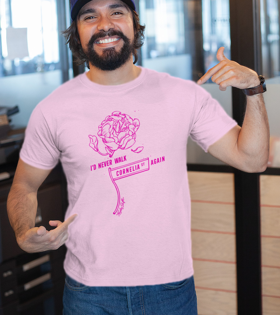Taylor Swift Cornelia St I'd Never Walk Again Rose Drawing T-Shirt