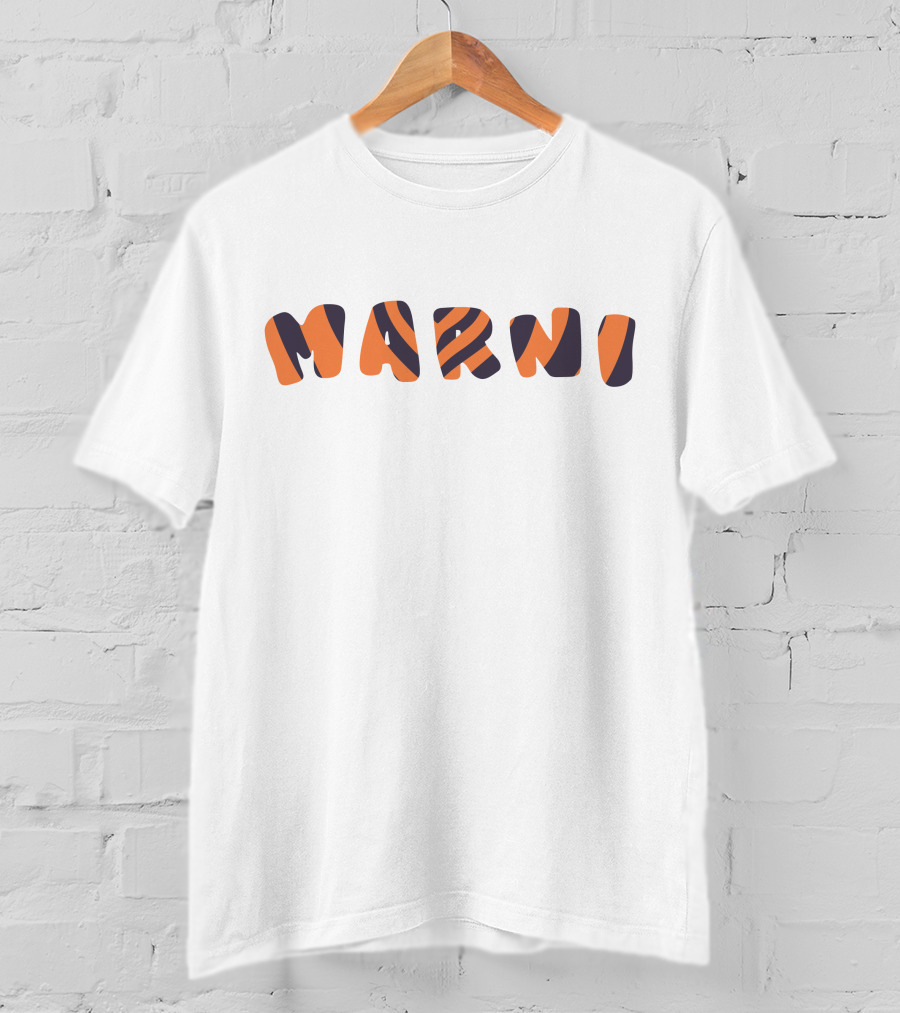 Marni Jaeedimples Orange Black T-Shirt