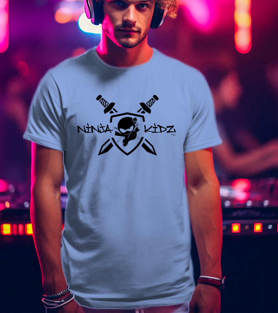 Ninja Kidz Shield With Swords And Ninja Character T-Shirt