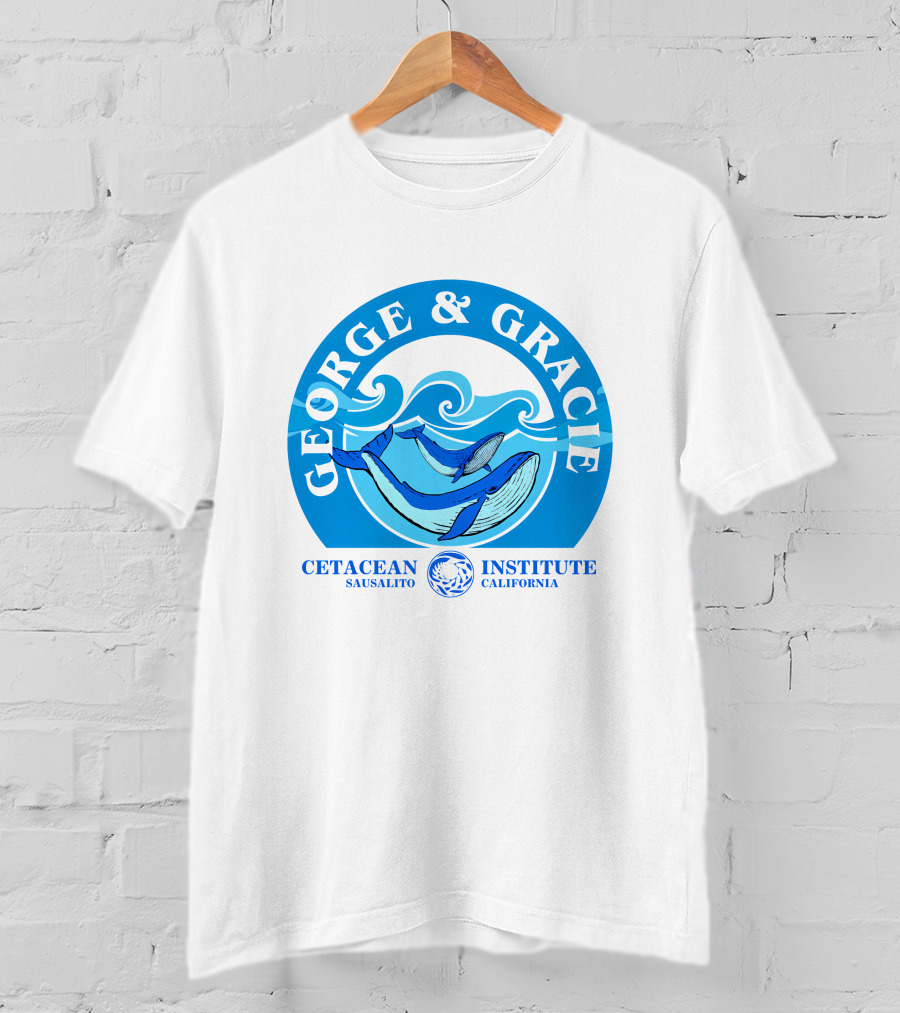George And Gracie Cetacean Institute Sausalito California Wave T-Shirt
