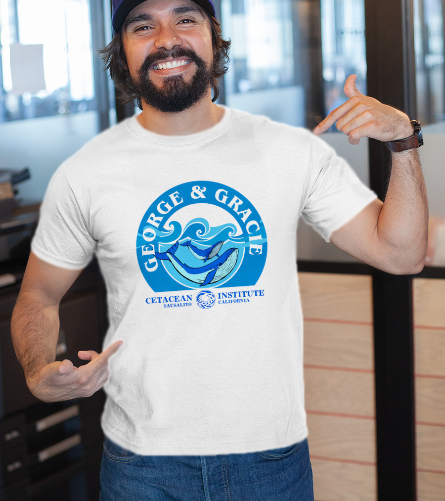 George And Gracie Cetacean Institute Sausalito California Wave T-Shirt