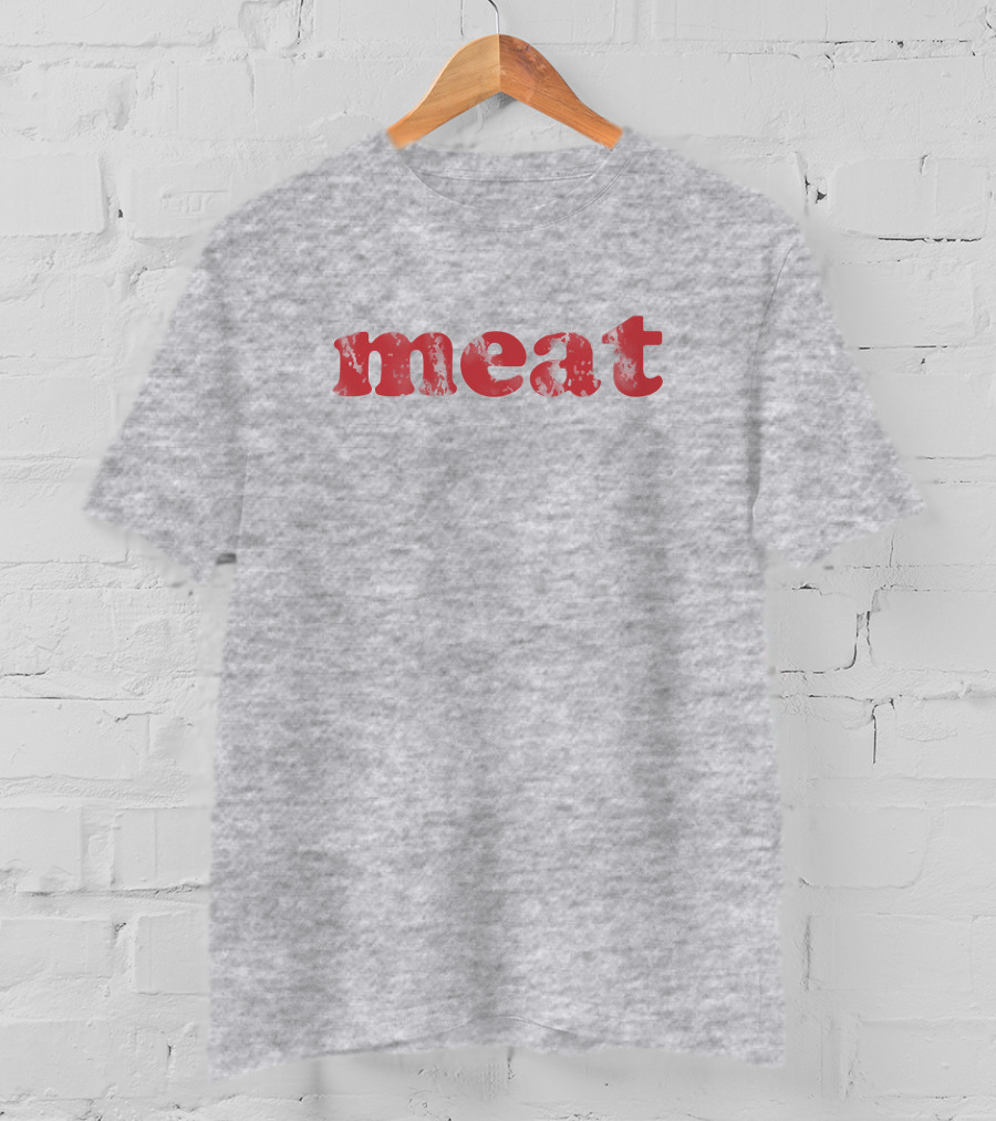 Meatzine Merch Red Distressed Meat T-Shirt
