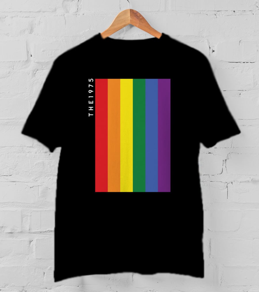 The 1975 Loving Someone Rainbow Vertical Stripes T-Shirt