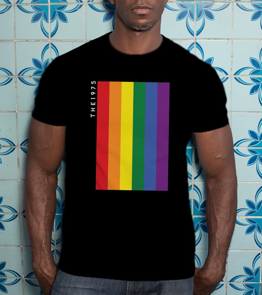 The 1975 Loving Someone Rainbow Vertical Stripes T-Shirt