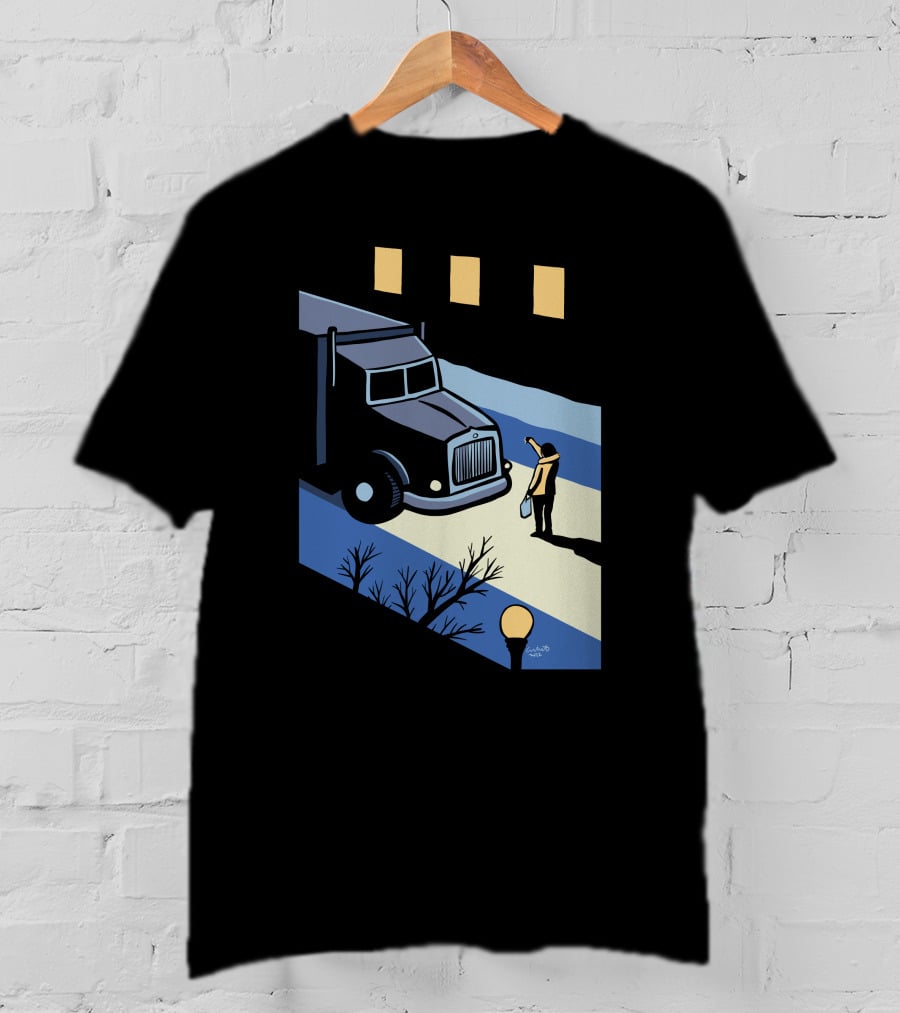 Marika Morris Stand Up Thumbs Down Colin White Truck Night Scene T-Shirt