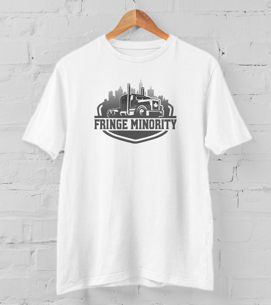Fringe Minority Truck Cityscape Alexandra Lavoie Rebel News Store T-Shirt