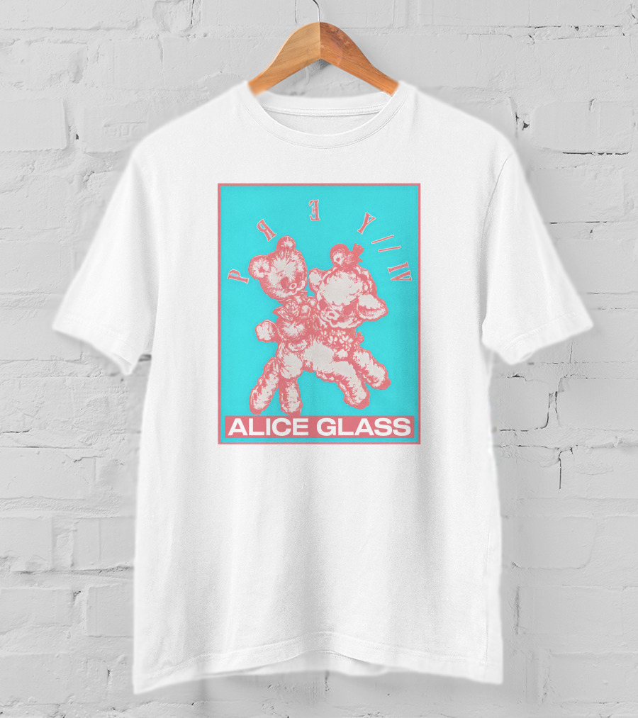 Alice Glass Prey IV Bundle Dark Medicine Merch Bear Lamb Graphic Turquoise Background T-Shirt
