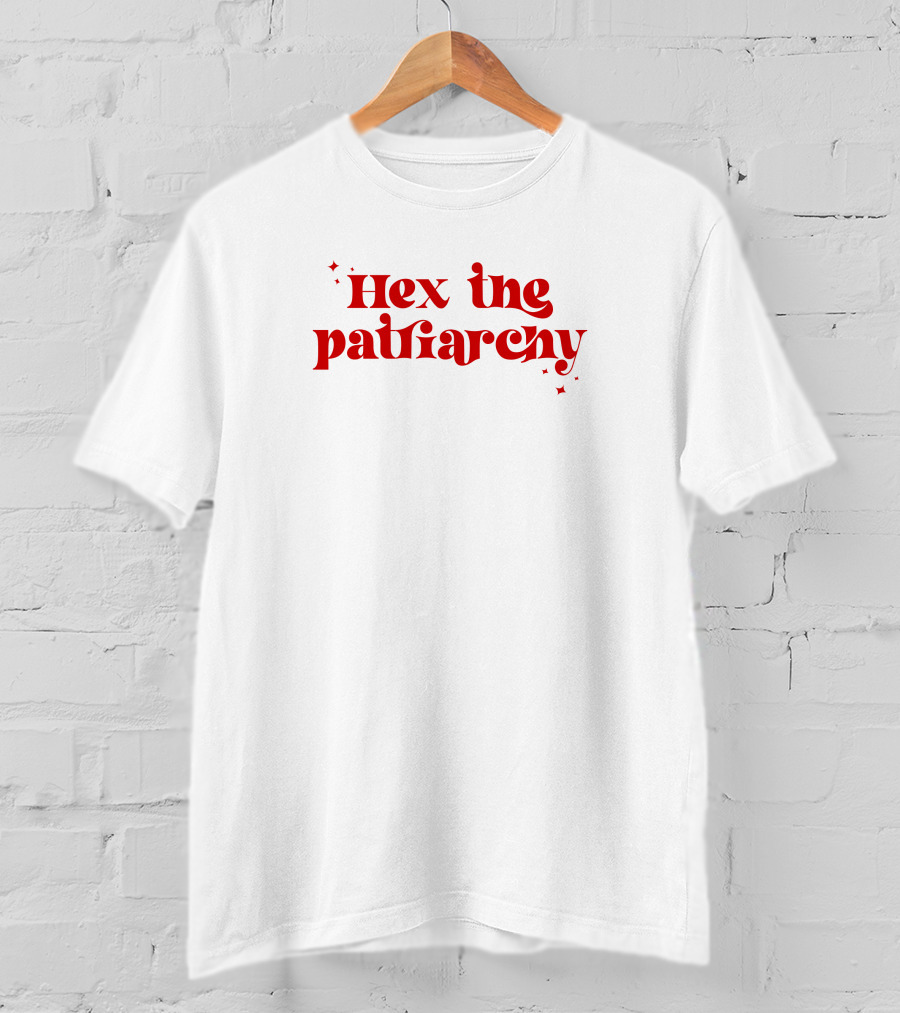 Hex The Patriarchy Red Stars Feminist Empowerment T-Shirt