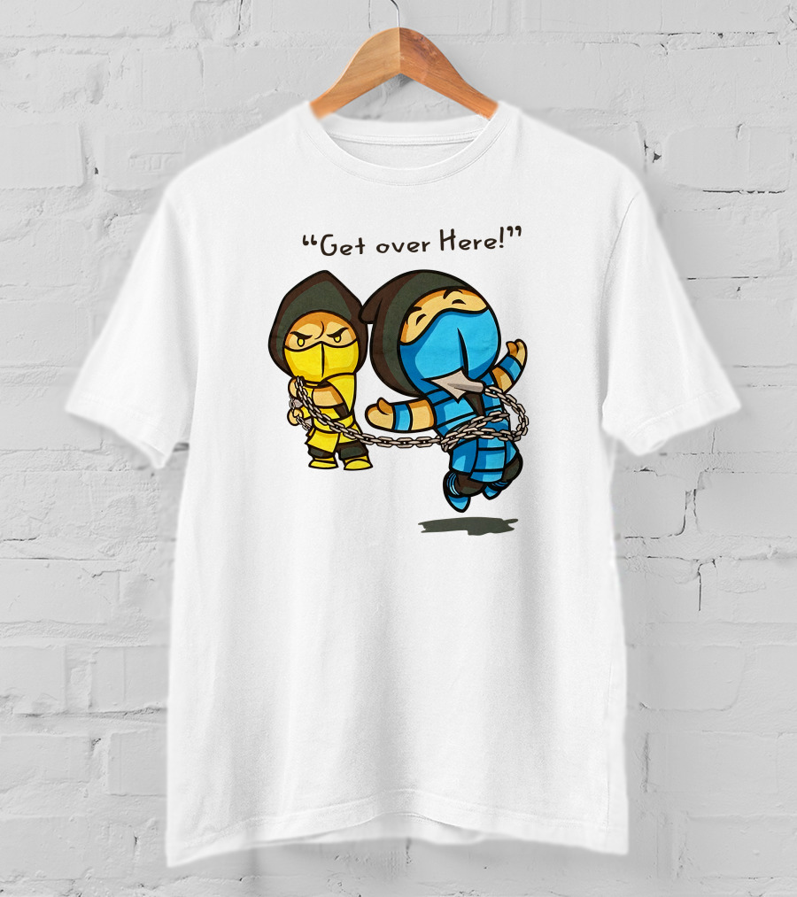 Mortal Kombat Scorpion Chibi Get Over Here The Krypt Classic Scene T-Shirt