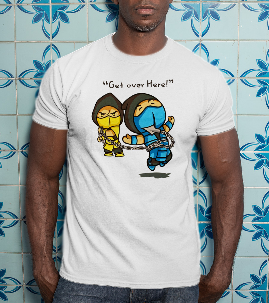Mortal Kombat Scorpion Chibi Get Over Here The Krypt Classic Scene T-Shirt