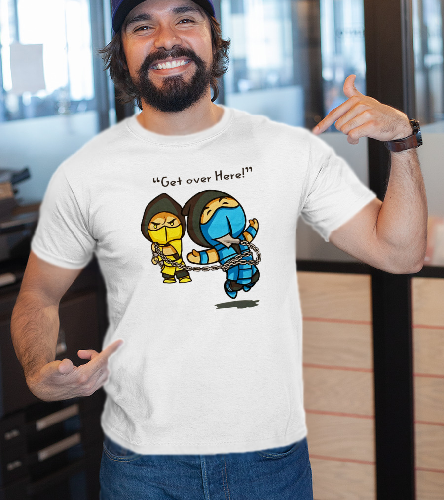 Mortal Kombat Scorpion Chibi Get Over Here The Krypt Classic Scene T-Shirt