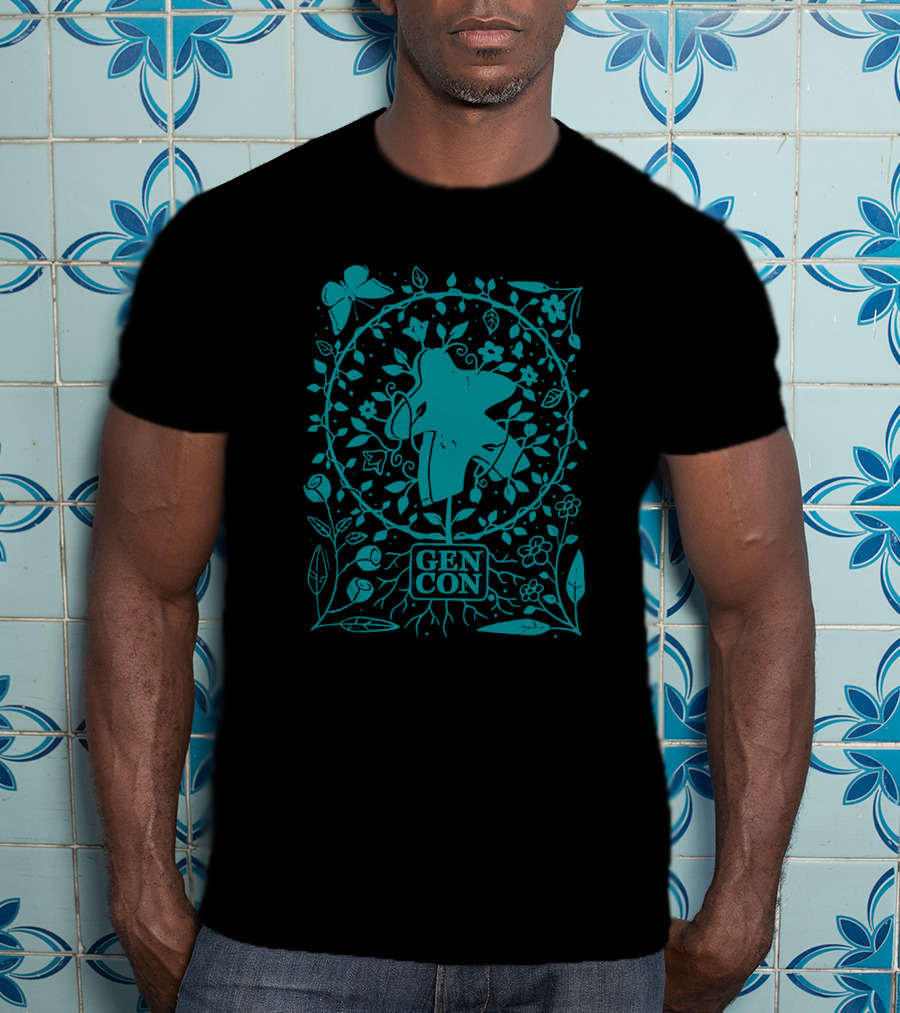 Gen Con Botanical Meeple Butterfly Floral Rollacrit Merch T-Shirt