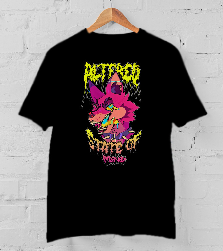 Altered State Of Mind Vivid Graphic Wolf Art Corelle Vairel T-Shirt