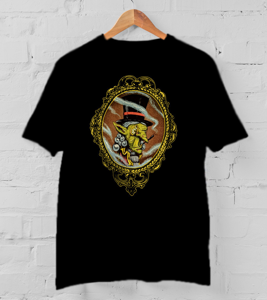Nekrogoblikon Sophisticated Goblin Nerdmaid Pearl Vintage Cameo T-Shirt