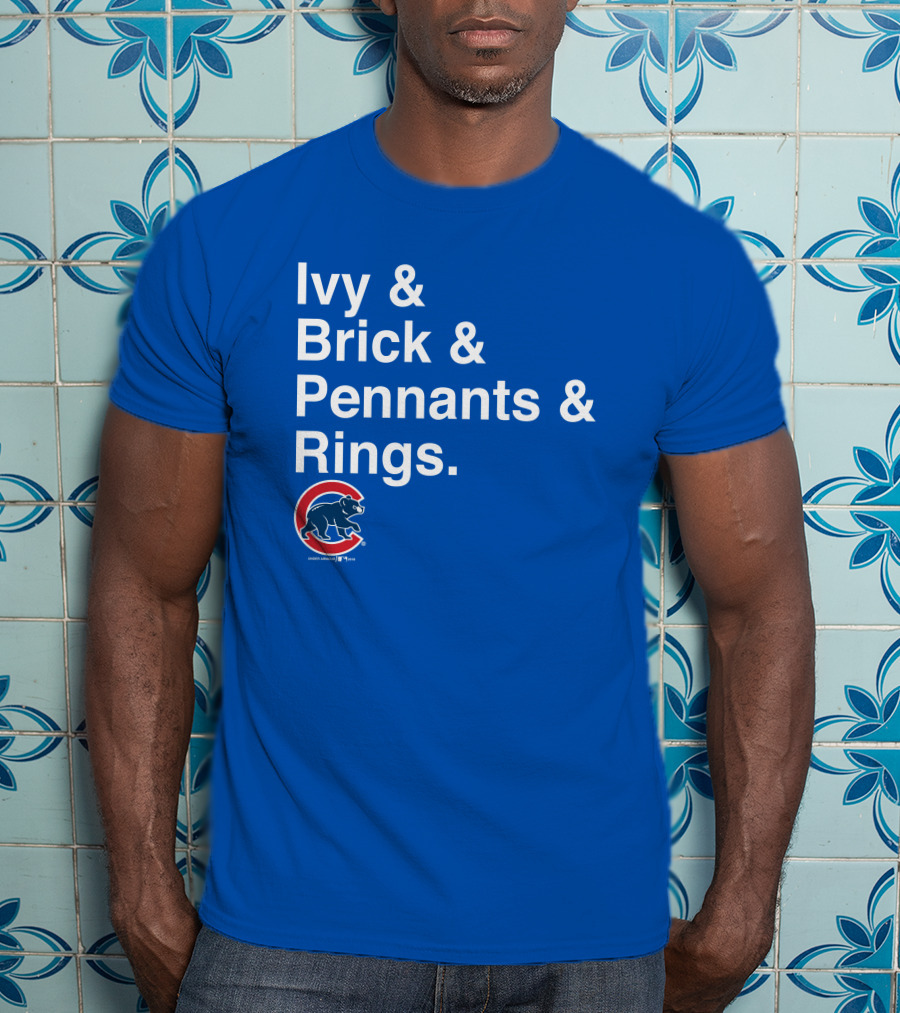 Ivy Brick Pennants Rings Cubs T-Shirt