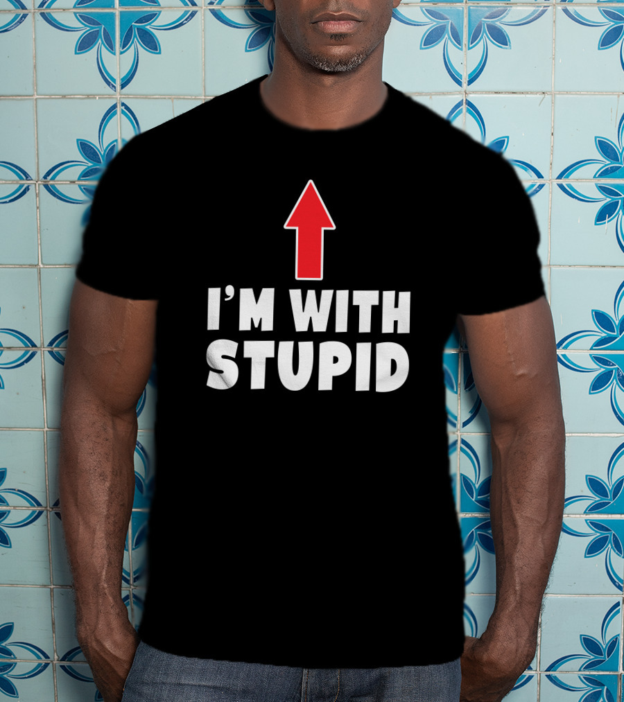 Fox Academy Bandcamp I'm With Stupid Arrow T-Shirt