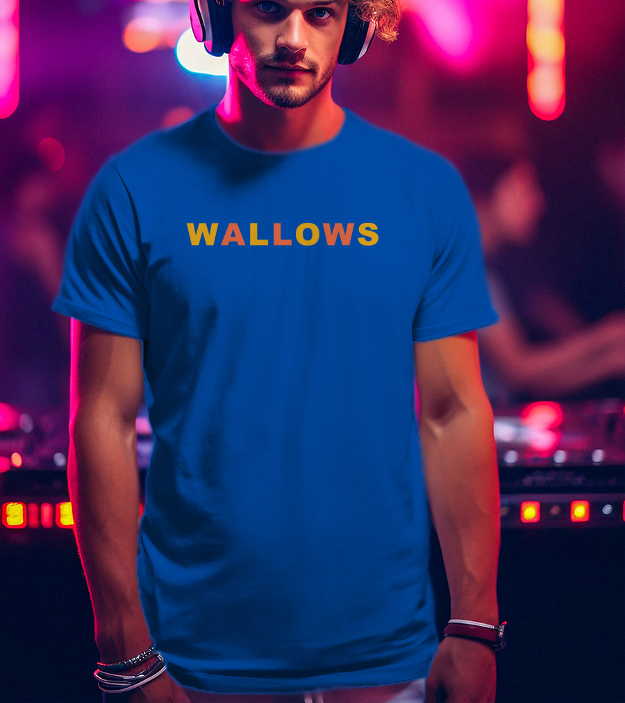 Wallows Colorful Block Logo Puff Text T-Shirt