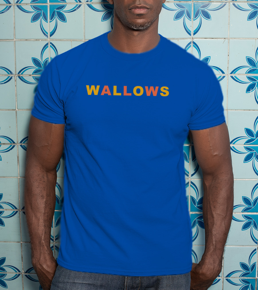 Wallows Colorful Block Logo Puff Text T-Shirt
