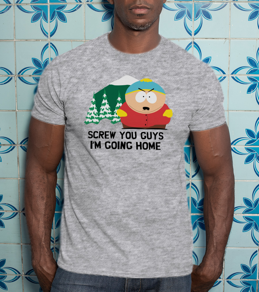 South Park Screw You Guys I'm Going Home Cartman Mountains Scene T-Shirt