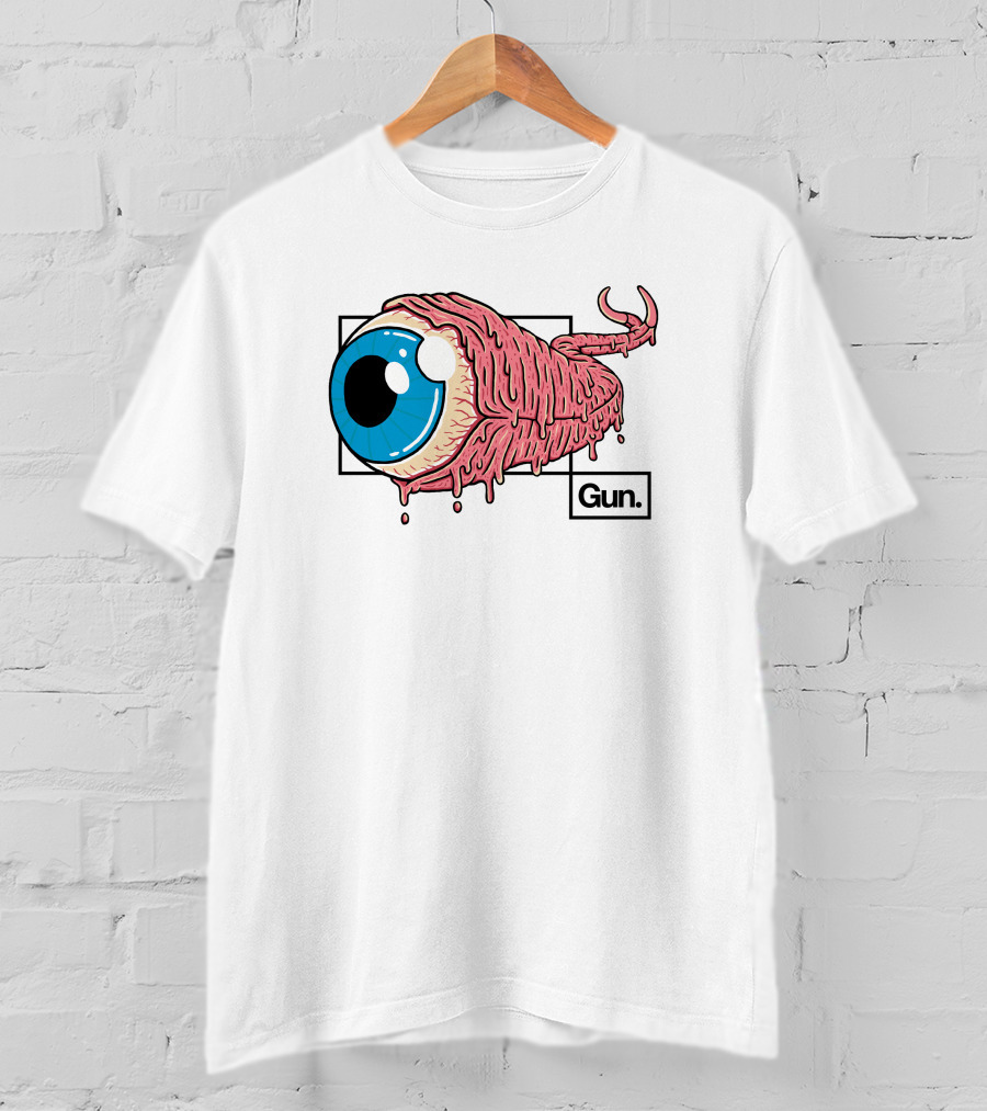 Guninteractive Shop Eye See You Creepy Eyeball Art By Gun T-Shirt