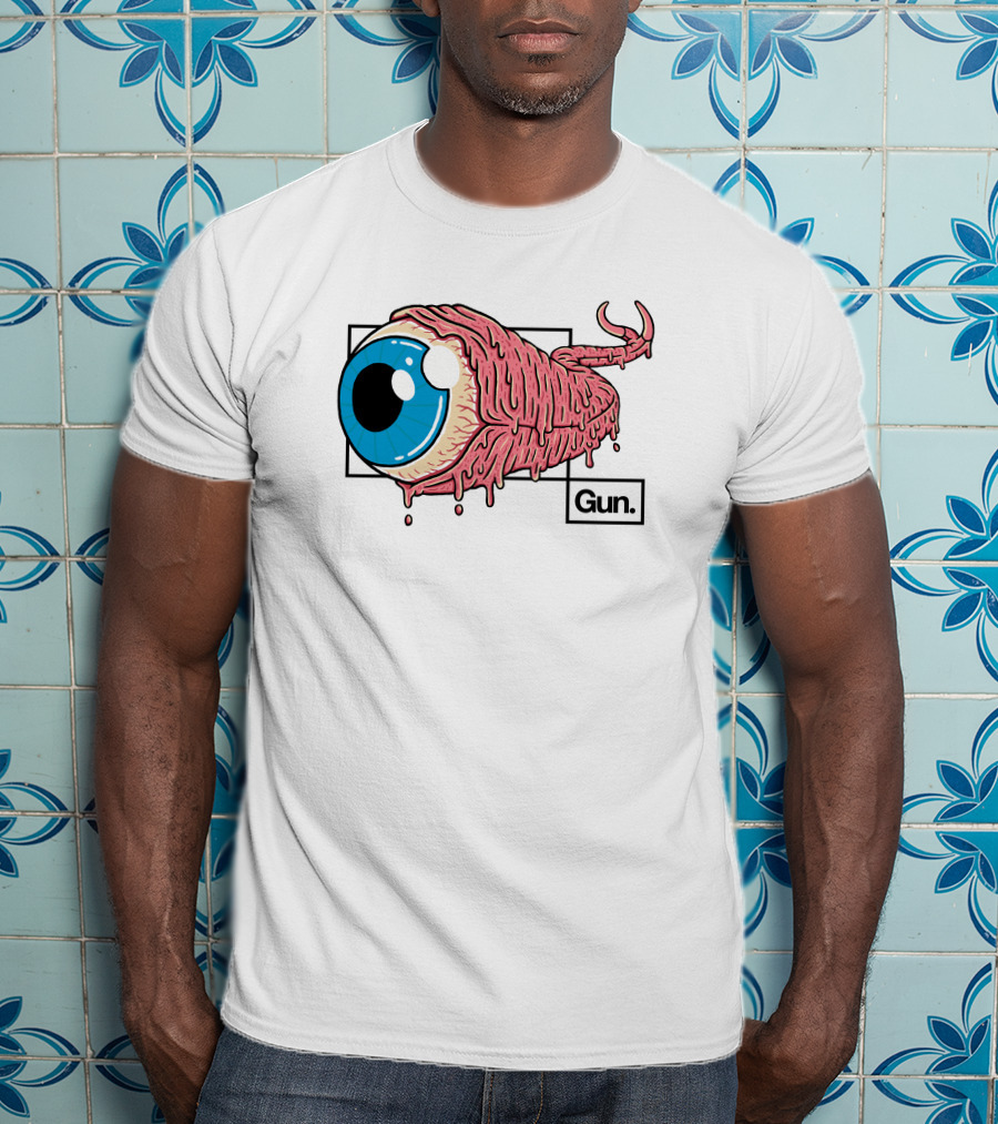 Guninteractive Shop Eye See You Creepy Eyeball Art By Gun T-Shirt