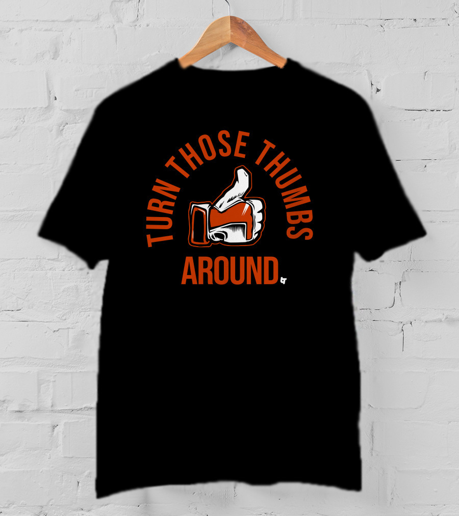 Turn Those Thumbs Around Orange Glove Iconic Image T-Shirt