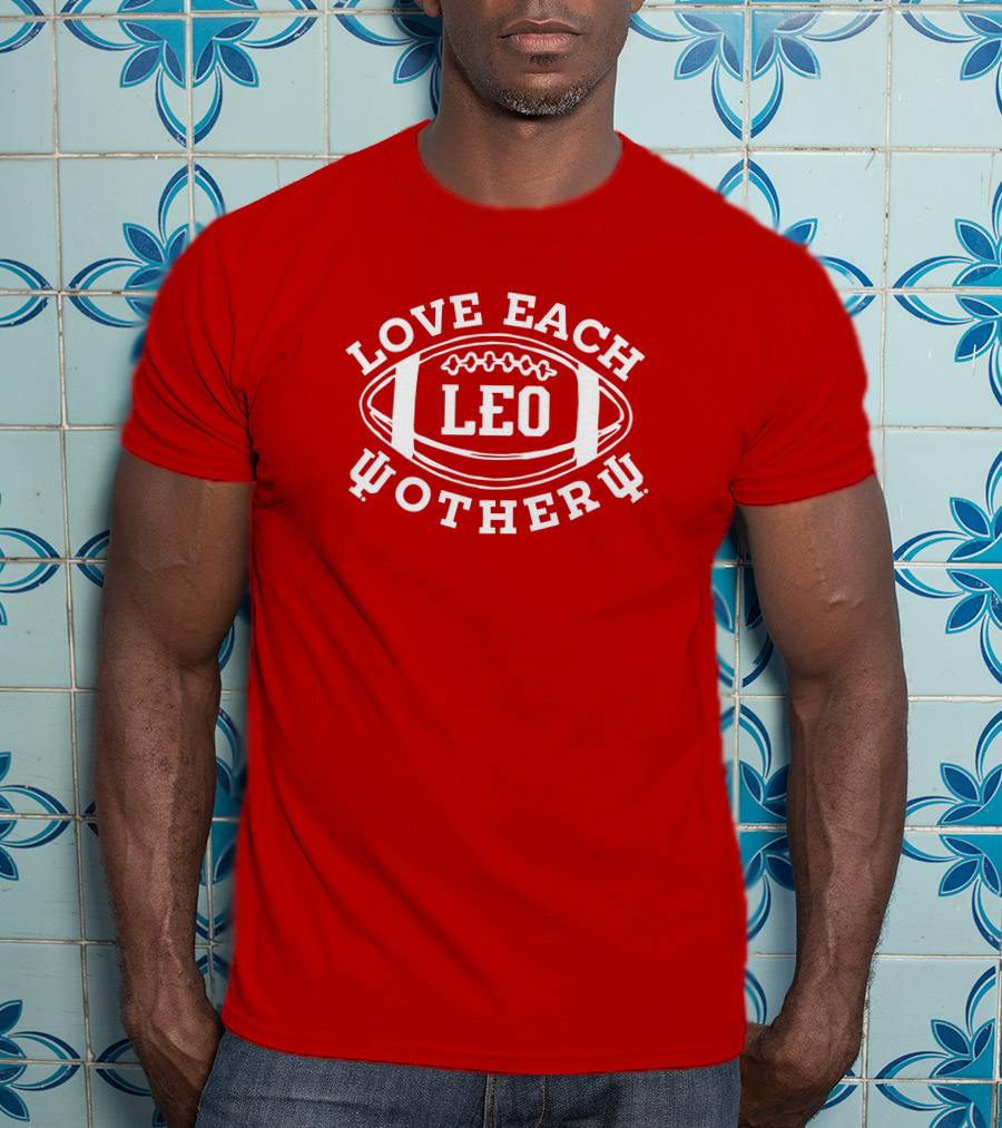 Homefield Apparel Love Each Other Leo Football T-Shirt