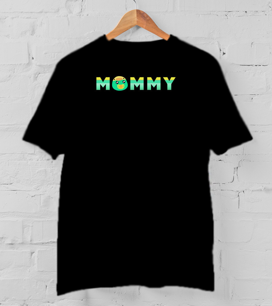 Mommy Cute Baby Emoji Text T-Shirt