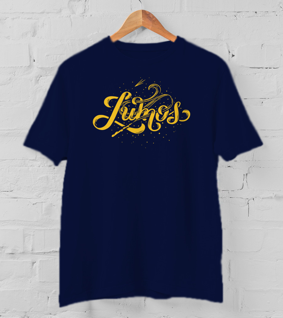 Lumos Foil Design By Jk Rowling Representing Wizardry Magic T-Shirt