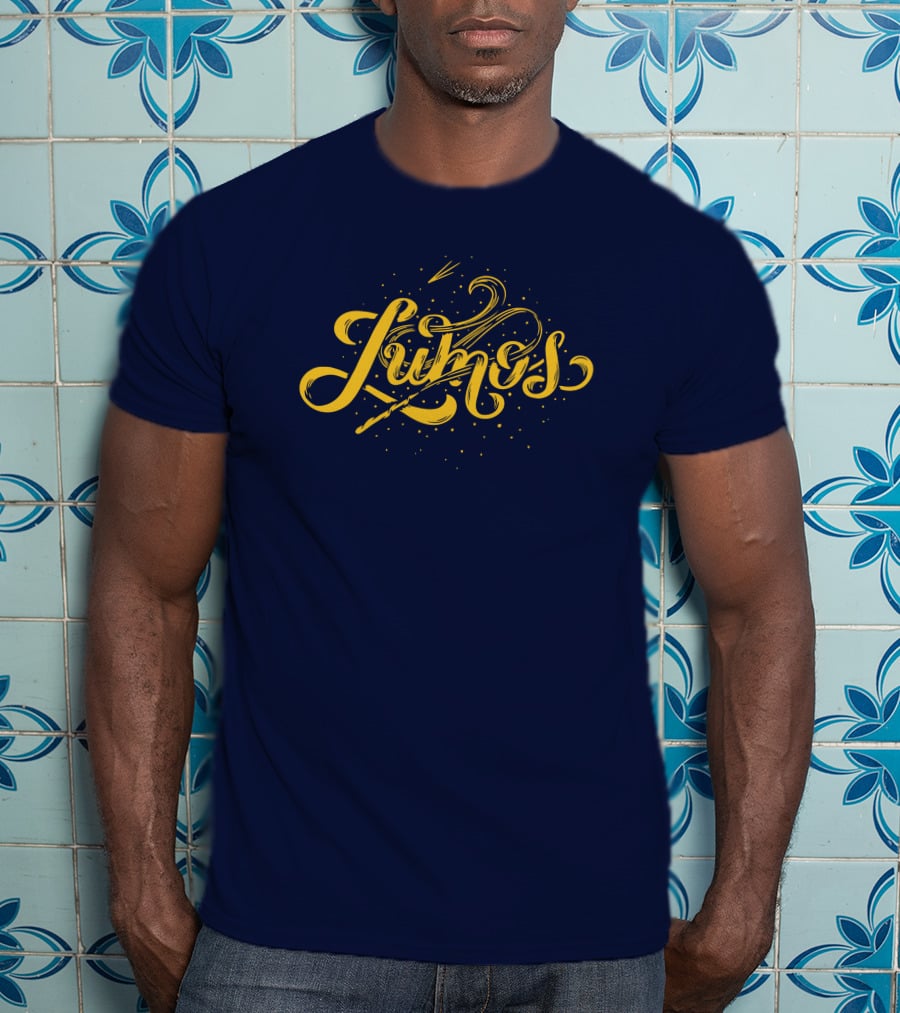 Lumos Foil Design By Jk Rowling Representing Wizardry Magic T-Shirt