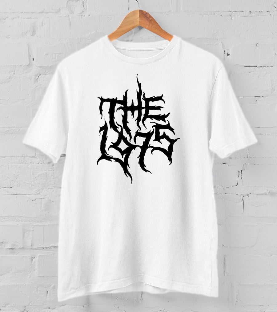 The 1975 Metal Style Text Merch T-Shirt