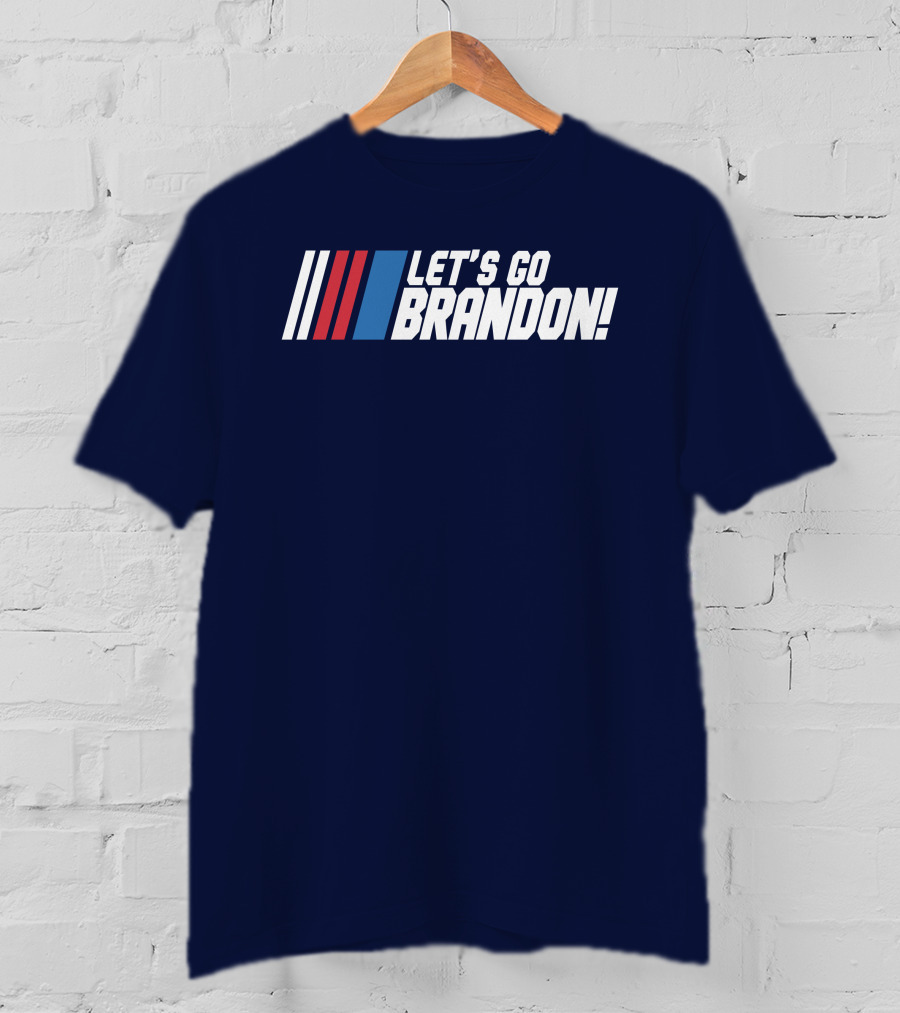 The Daily Wire Shop Let's Go Brandon Racing Stripes T-Shirt