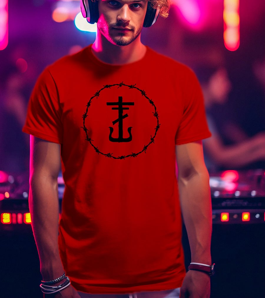 Kings Road Merch Barbed Wire Anchor Symbol In Circle T-Shirt