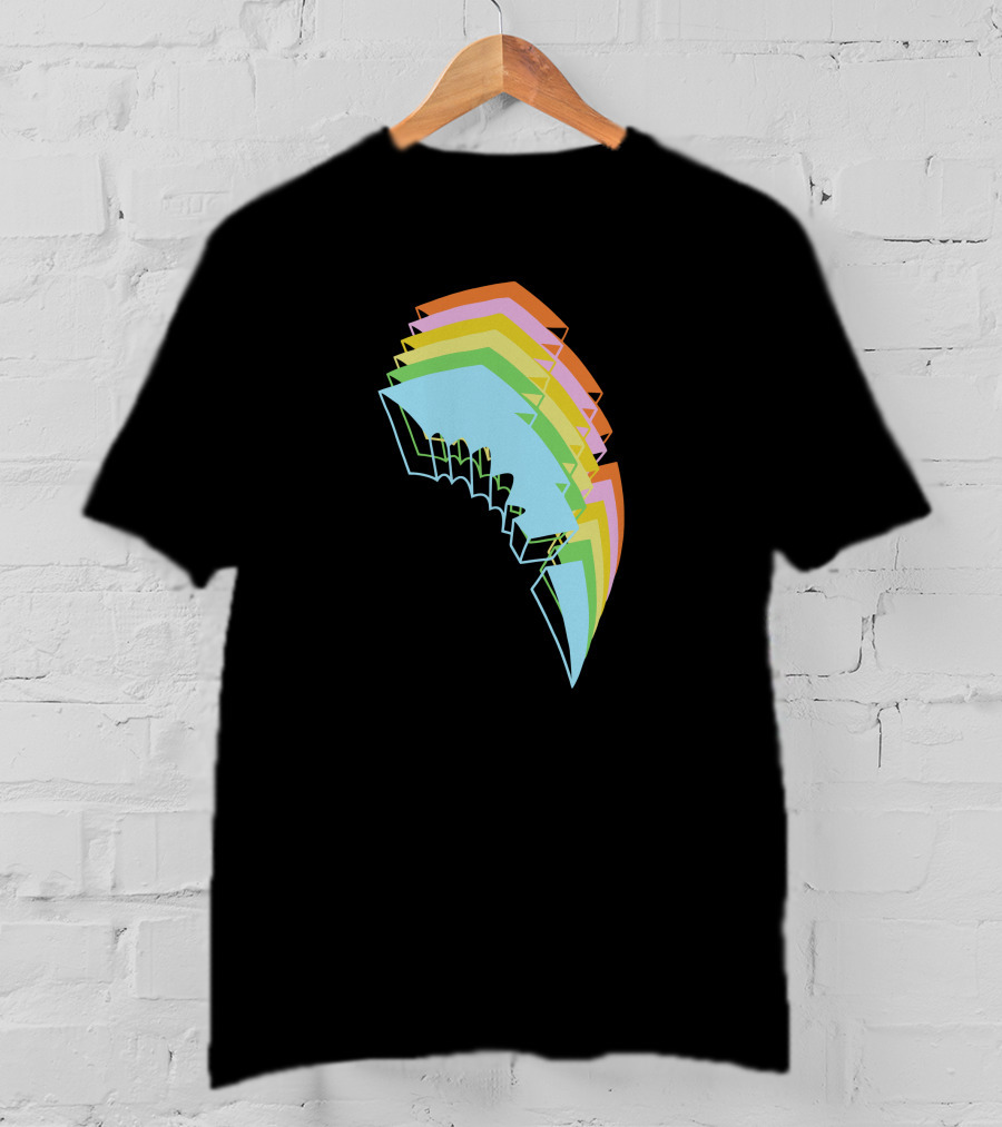 Jauz Merchandise Heybitethis Rainbow Lightning Bolt T-Shirt