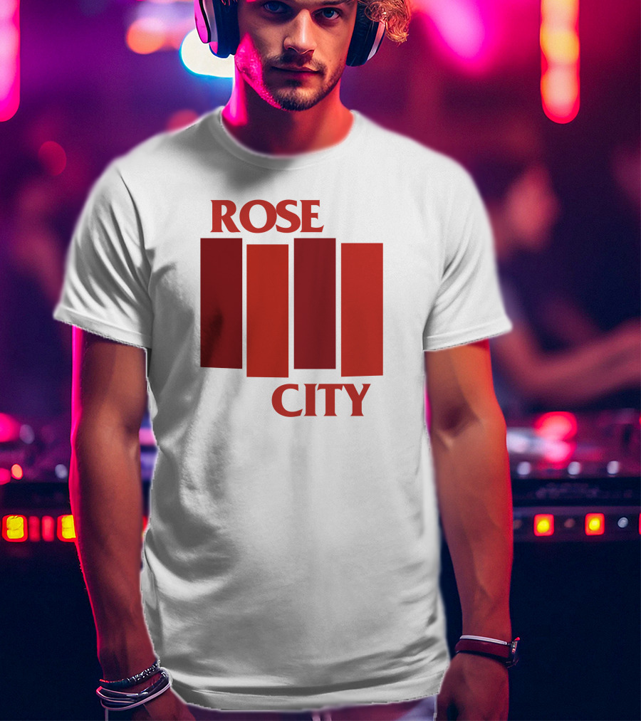 Rivetgear Shop Rose City Flag Rivet Gear Red Bar T-Shirt